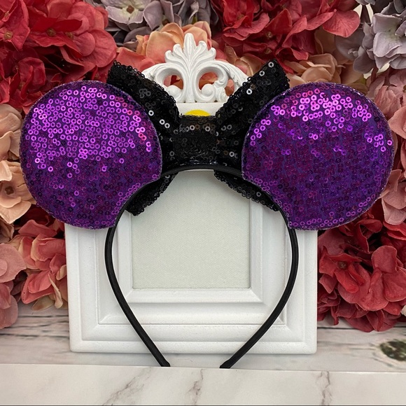 Minnie Mouse Ursula Little Mermaid Headband & Bow - Picture 9 of 12